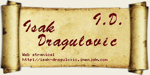 Isak Dragulović vizit kartica